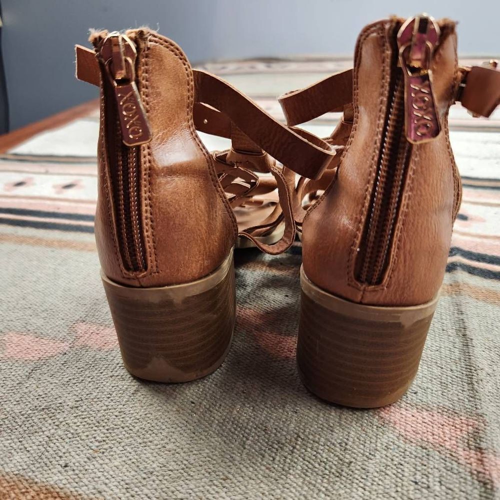 Brown Wooden Block Heel Girls Gladiator Sandals Big Girls Youth Size 2 T… - Picture 6 of 6